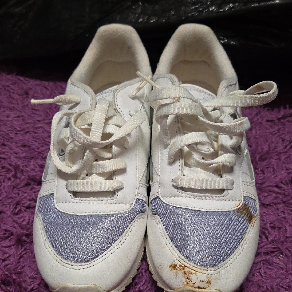 Reebok White and Gray Athletic Shoes